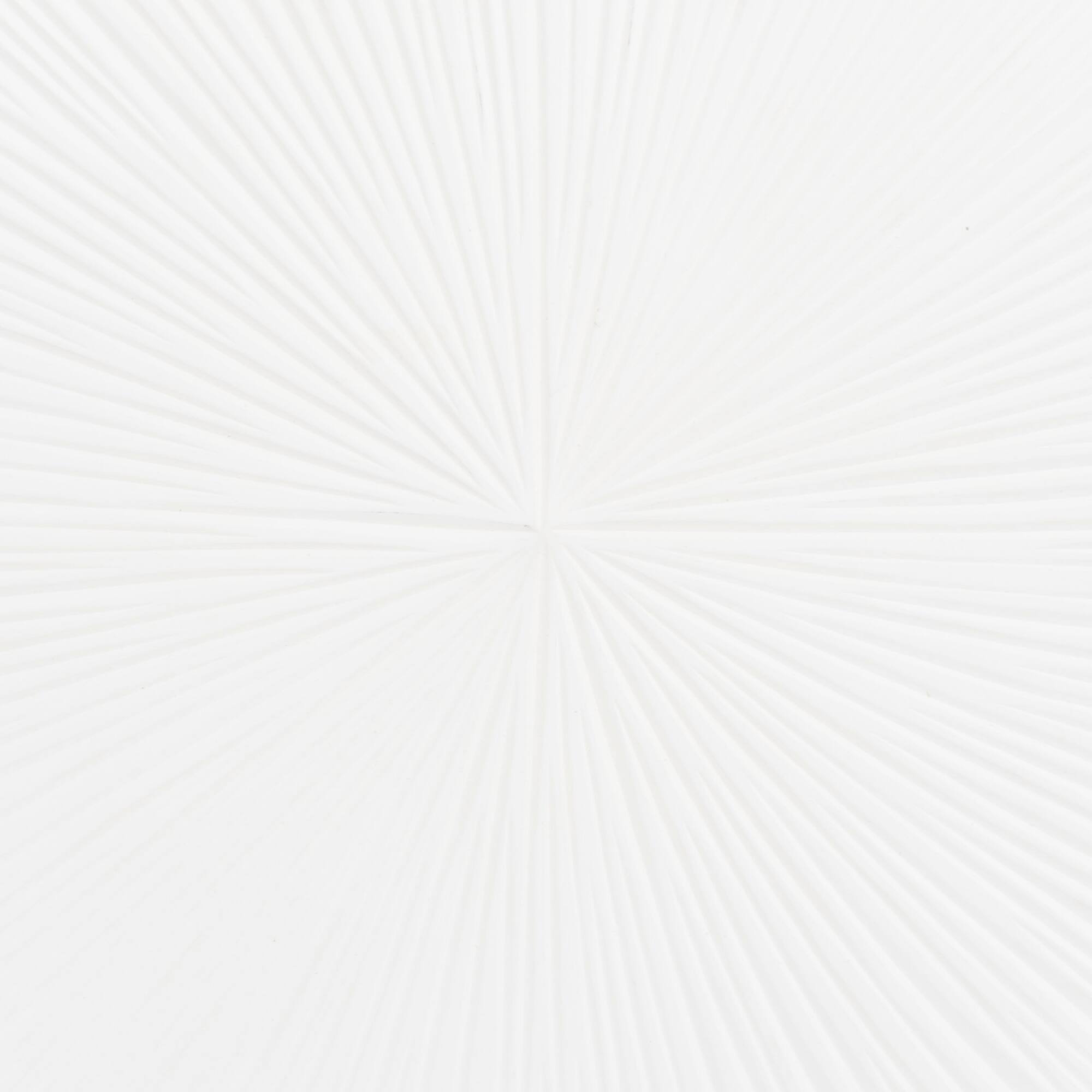 White Iron Contemporary Sculpture, 18" x 18" x 4"